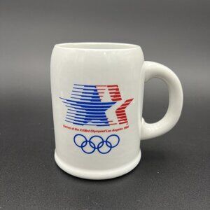 1984 USA Olympics XXIIIrd Olympiad Los Angeles Team Coffee Mug Stein L.A. Papel